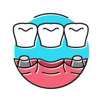 Brücke Dental Verfahren Farbe Symbol Vektor Illustration