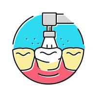 tänder rengöring dental Färg ikon vektor illustration
