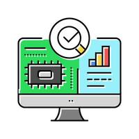 Sensor Kalibrierung Elektronik Farbe Symbol Vektor Illustration