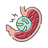 Bauch Grippe Gastroenterologe Farbe Symbol Vektor Illustration