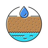 Grundwasserleiter Analyse Hydrogeologe Farbe Symbol Vektor Illustration