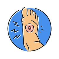 Schwellung Entzündung Krankheit Symptom Farbe Symbol Vektor Illustration