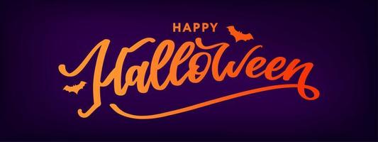 glad halloween text banner bokstäver semester specialerbjudande shoppa nu vektor