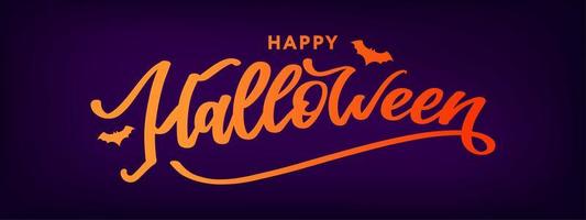 Happy Halloween Text Banner Schriftzug Urlaub Sonderangebot Shop jetzt vektor