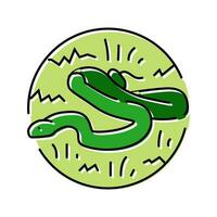 Schlange Terrarium Tier Farbe Symbol Vektor Illustration