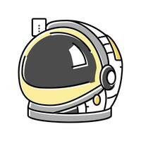 Astronaut Helm Hut Deckel Farbe Symbol Vektor Illustration