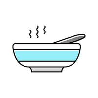 heiß Suppe Farbe Symbol Vektor Illustration