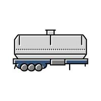 chemisch Tanker LKW Ingenieur Farbe Symbol Vektor Illustration