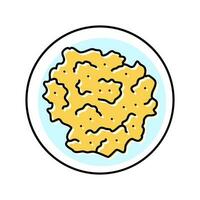 Mahlzeit Ei Hähnchen Bauernhof Essen Farbe Symbol Vektor Illustration