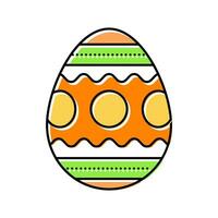 Ostern Ei Hähnchen Bauernhof Essen Farbe Symbol Vektor Illustration