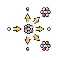 kärn fission energi Färg ikon vektor illustration