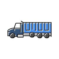 Kies LKW bürgerlich Ingenieur Farbe Symbol Vektor Illustration