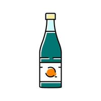 Sake Flasche japanisch Essen Farbe Symbol Vektor Illustration