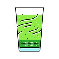 Matcha Latté japanisch Essen Farbe Symbol Vektor Illustration