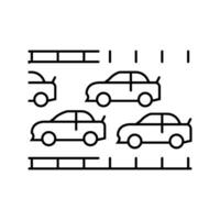 Wettbewerb Auto Rennen Fahrzeug Linie Symbol Vektor Illustration