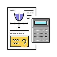 Beräkna matematik vetenskap utbildning Färg ikon vektor illustration