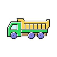 LKW Spielzeug Kind Baby Kind Farbe Symbol Vektor Illustration