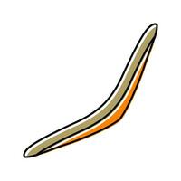 Boomerang Waffe Militär- Farbe Symbol Vektor Illustration