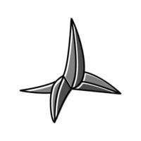 caltrops Waffe Militär- Farbe Symbol Vektor Illustration