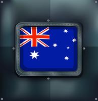 Australien Flagge auf metallischem Hintergrund vektor