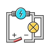 elektrisch Schaltkreis Werkzeug Arbeit Farbe Symbol Vektor Illustration