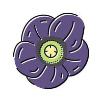 Nieswurz Blume Frühling Farbe Symbol Vektor Illustration