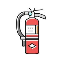 Auto Feuerlöscher Zuhause Zubehörteil Farbe Symbol Vektor Illustration