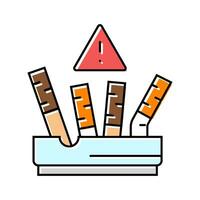 läkemedel nikotin tobak Färg ikon vektor illustration