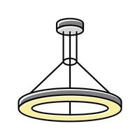 Overhead Beleuchtung Leben Zimmer Farbe Symbol Vektor Illustration