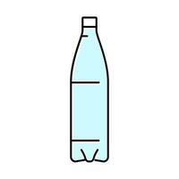 Container Wasser Plastik Flasche Farbe Symbol Vektor Illustration