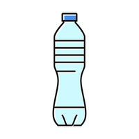 Getränk Wasser Plastik Flasche Farbe Symbol Vektor Illustration