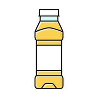 leeren Saft Plastik Flasche Farbe Symbol Vektor Illustration