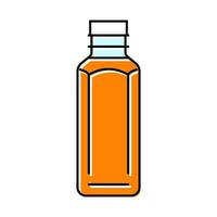 Saft Plastik Flasche Farbe Symbol Vektor Illustration