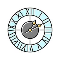 Uhr Leben Zimmer Farbe Symbol Vektor Illustration