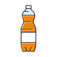 trinken Limonade Plastik Flasche Farbe Symbol Vektor Illustration