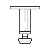 möbel ben hårdvara passande linje ikon vektor illustration