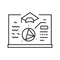 Studie Mathematik Wissenschaft Bildung Linie Symbol Vektor Illustration