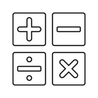 Mathematik Wissenschaft Bildung Linie Symbol Vektor Illustration