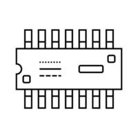 ic Chip elektronisch Komponente Linie Symbol Vektor Illustration