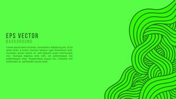 grüne Wellenlinien abstrakter Hintergrund mit handgezeichnetem Umrissstil. kann für Poster, Business-Banner, Flyer, Werbung, Broschüren, Kataloge, Web, Sites, Websites, Präsentationen, Buchcover, Broschüren verwendet werden vektor