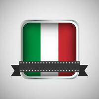 Vektor runden Banner mit Italien Flagge