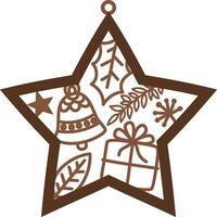 Weihnachten Star Ornament, dekorativ Vorlage vektor
