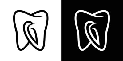 Logo Design Dental und Vogel Symbol Vektor Inspiration