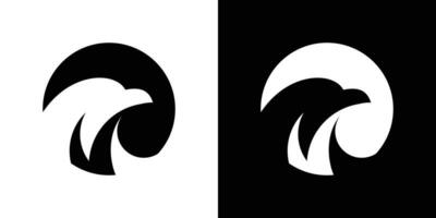 logotyp design huvud Örn i cirkel ikon vektor illustration