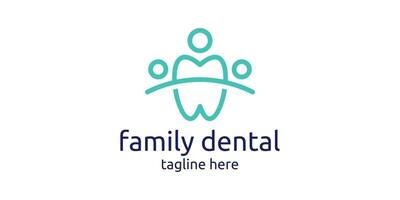 Logo Design kombinieren Zahn Formen mit Menschen, Dental Pflege Logo. vektor