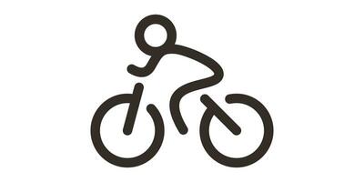 Logo Design Fahrrad Linie Symbol Vektor Illustration 5