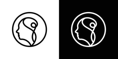 Logo Design abstrakt minimalistisch mental Linie Symbol Vektor Illustration
