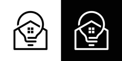 Logo Design Möbel Lampe und Zuhause Symbol Vektor Inspiration