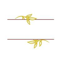 minimalistisch Blumen- Banner mit Blätter und Geäst isoliert auf Weiß Hintergrund vektor