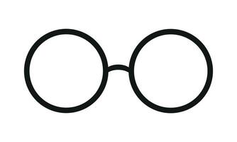 vektor retro runda glasögon ikon glasögon ram symbol